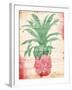 Pink Pineapple Henna-Jace Grey-Framed Art Print