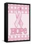 Pink Polka Dot Hope-Melinda Hipsher-Framed Stretched Canvas