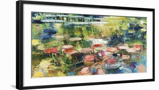 Pink Pond-Rosengarten-Framed Giclee Print