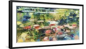 Pink Pond-Rosengarten-Framed Giclee Print