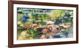 Pink Pond-Rosengarten-Framed Giclee Print