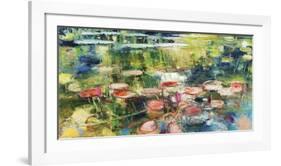 Pink Pond-Rosengarten-Framed Giclee Print