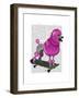 Pink Poodle and Skateboard-Fab Funky-Framed Art Print