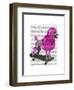 Pink Poodle and Skateboard-Fab Funky-Framed Art Print