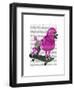 Pink Poodle and Skateboard-Fab Funky-Framed Art Print