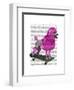 Pink Poodle and Skateboard-Fab Funky-Framed Art Print