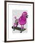 Pink Poodle and Skateboard-Fab Funky-Framed Art Print