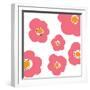 Pink Pop Flowers-Jan Weiss-Framed Art Print