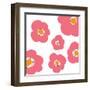 Pink Pop Flowers-Jan Weiss-Framed Art Print