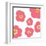 Pink Pop Flowers-Jan Weiss-Framed Art Print