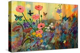 Pink Poppies in Paradise-Robin Maria-Stretched Canvas