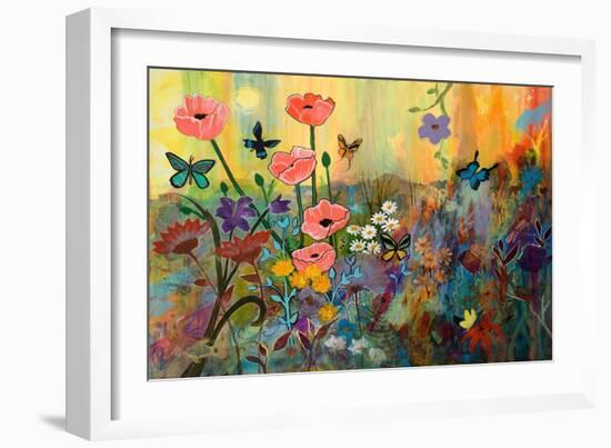 Pink Poppies in Paradise-Robin Maria-Framed Art Print