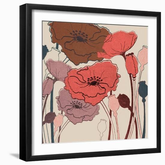 Pink Poppies-null-Framed Art Print