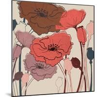 Pink Poppies-null-Mounted Art Print