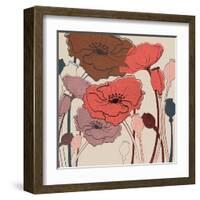 Pink Poppies-null-Framed Art Print