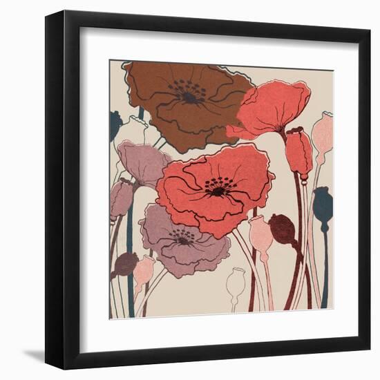 Pink Poppies-null-Framed Art Print