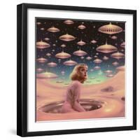 Pink Portal Princess Collage Art-Samantha Hearn-Framed Giclee Print