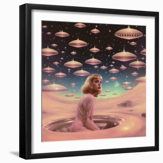 Pink Portal Princess Collage Art-Samantha Hearn-Framed Giclee Print