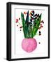 Pink pot , monoprint-Sarah Thompson-Engels-Framed Giclee Print