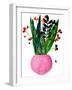 Pink pot , monoprint-Sarah Thompson-Engels-Framed Giclee Print