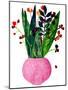 Pink pot , monoprint-Sarah Thompson-Engels-Mounted Giclee Print