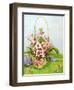 Pink Primroses in a Florist's Basket with a Paisley Scarf-Joan Thewsey-Framed Giclee Print