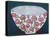 Pink Protea Bowl-Dale Hefer-Stretched Canvas