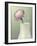 Pink Rannunculus in White Vase on Green-Tom Quartermaine-Framed Giclee Print