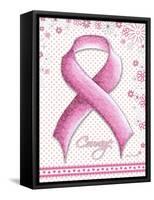 Pink Ribbon 2-Megan Duncanson-Framed Stretched Canvas