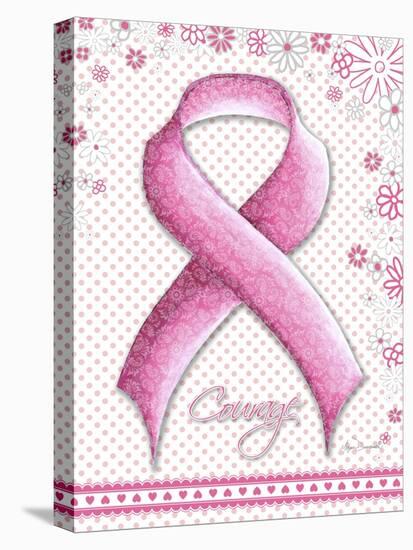 Pink Ribbon 2-Megan Duncanson-Stretched Canvas