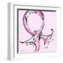 Pink Ribbon Breast Cancer-Megan Aroon Duncanson-Framed Art Print