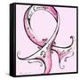 Pink Ribbon Breast Cancer-Megan Aroon Duncanson-Framed Stretched Canvas