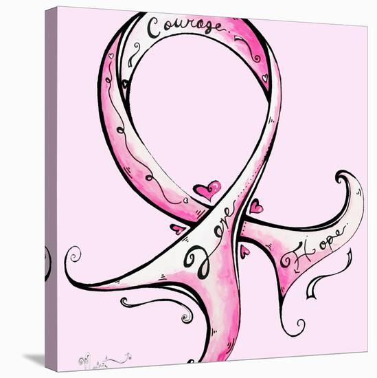 Pink Ribbon Breast Cancer-Megan Aroon Duncanson-Stretched Canvas