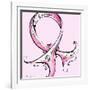 Pink Ribbon Breast Cancer-Megan Aroon Duncanson-Framed Art Print