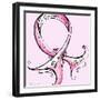 Pink Ribbon Breast Cancer-Megan Aroon Duncanson-Framed Art Print