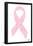 Pink Ribbon Breast Words Text Poster-null-Framed Poster