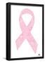 Pink Ribbon Breast Words Text Poster-null-Framed Poster