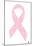 Pink Ribbon Breast Words Text Poster-null-Mounted Poster