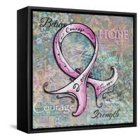 Pink Ribbon Hope-Megan Aroon Duncanson-Framed Stretched Canvas