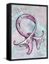 Pink Ribbon Hope-Megan Duncanson-Framed Stretched Canvas