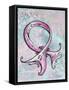 Pink Ribbon Hope-Megan Duncanson-Framed Stretched Canvas