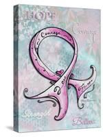 Pink Ribbon Hope-Megan Duncanson-Stretched Canvas