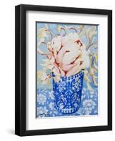 Pink Rose and Honeysuckle, 2000-Joan Thewsey-Framed Giclee Print