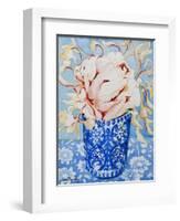 Pink Rose and Honeysuckle, 2000-Joan Thewsey-Framed Giclee Print