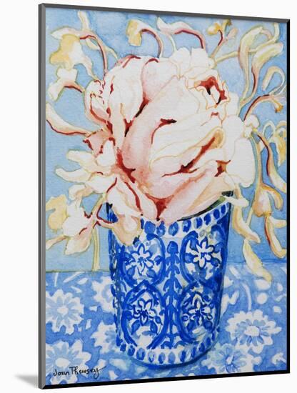 Pink Rose and Honeysuckle, 2000-Joan Thewsey-Mounted Giclee Print