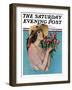 "Pink Rose Bouquet," Saturday Evening Post Cover, June 18, 1927-Penrhyn Stanlaws-Framed Giclee Print