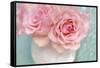 Pink Rose Bouquet-Cora Niele-Framed Stretched Canvas