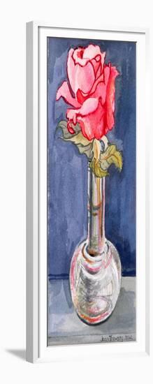 Pink Rose in a Bud Vase, 2000-Joan Thewsey-Framed Giclee Print