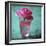 Pink Rose in a Pink Glass-Michael Paul-Framed Photographic Print