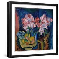 Pink Roses, 1918-Ernst Ludwig Kirchner-Framed Giclee Print